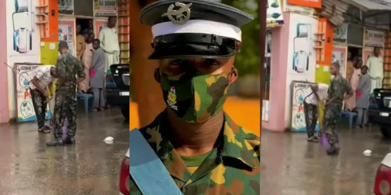 Man mops shopping mall as punishment for wearing military camouflage