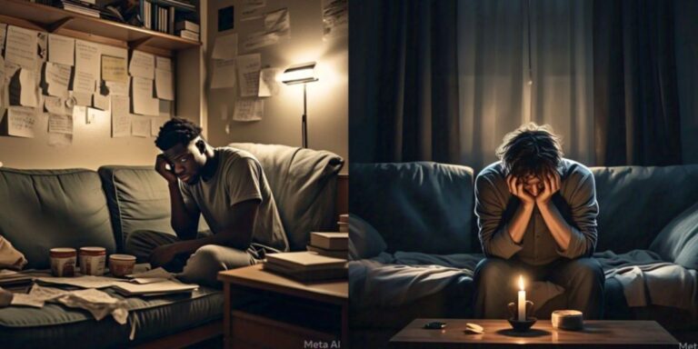 Man cries out as he and his dad are about to become coursemates